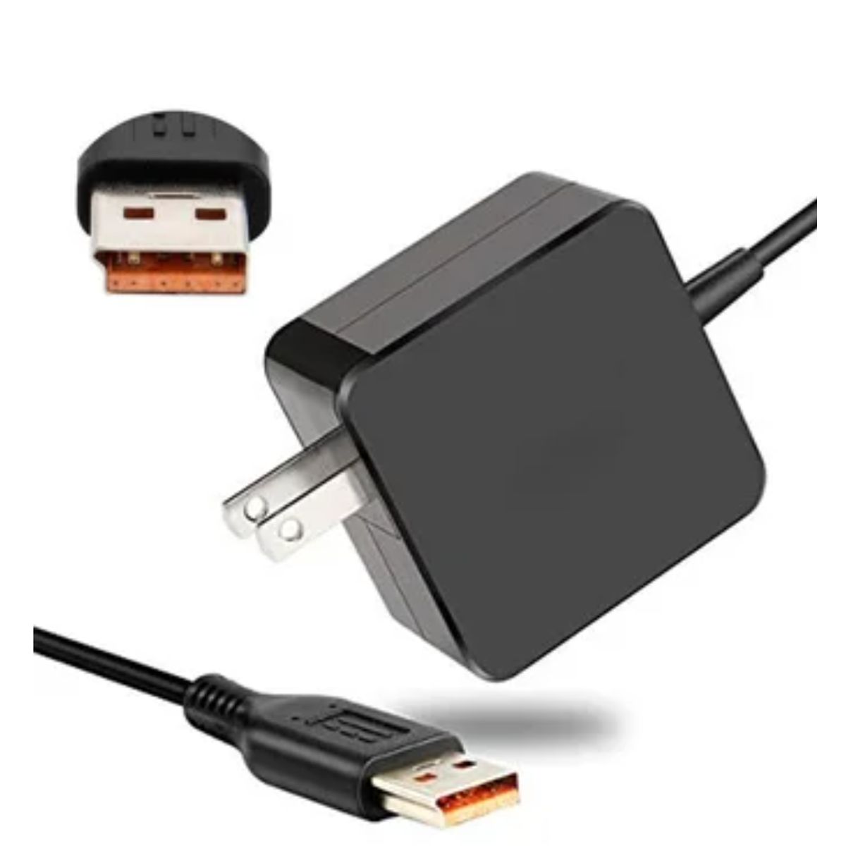 GENERICO - Cargador Compatible  Laptop Lenovo 20V 3.25A Yoga 3 USB cuadrado