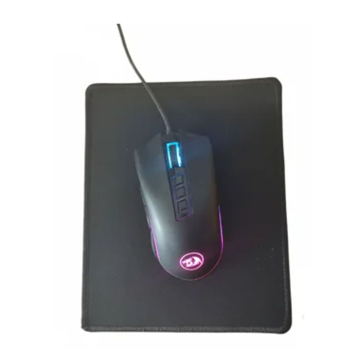 GENERICO - Mouse Pad Base Escritorio 22x18cm  Alta Calidad bordado Negro