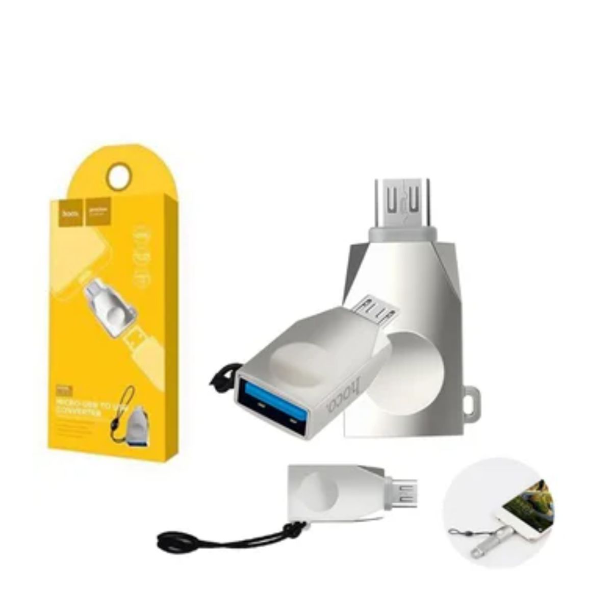 GENERICO - ADAPTADOR OTG MICRO USB MACHO A USB 3.0 HEMBRA HOCO V8 UA10