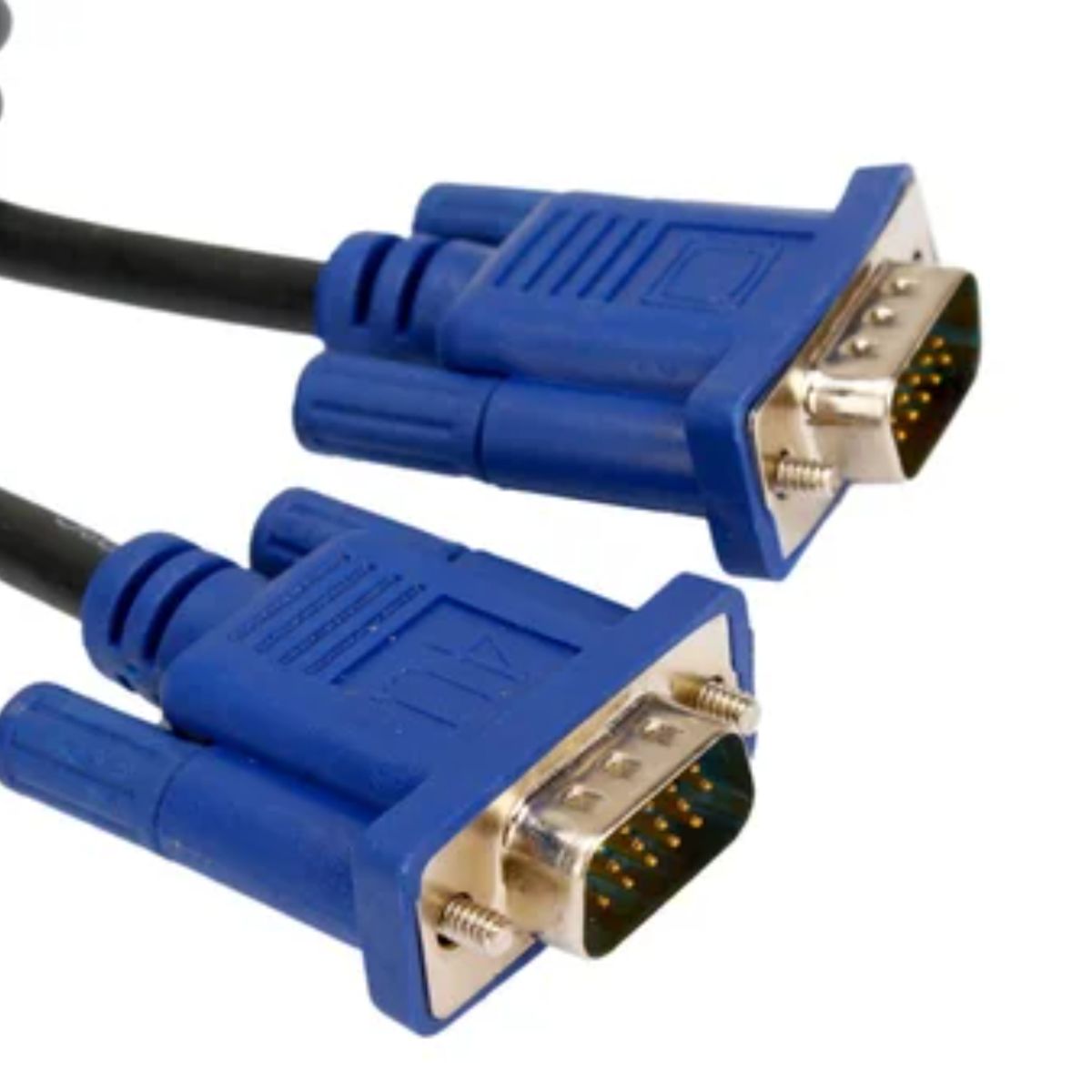 GENERICO - Cable Vga Macho a Vga macho 1.5 Metros 15 Pines doble filtro - Negro