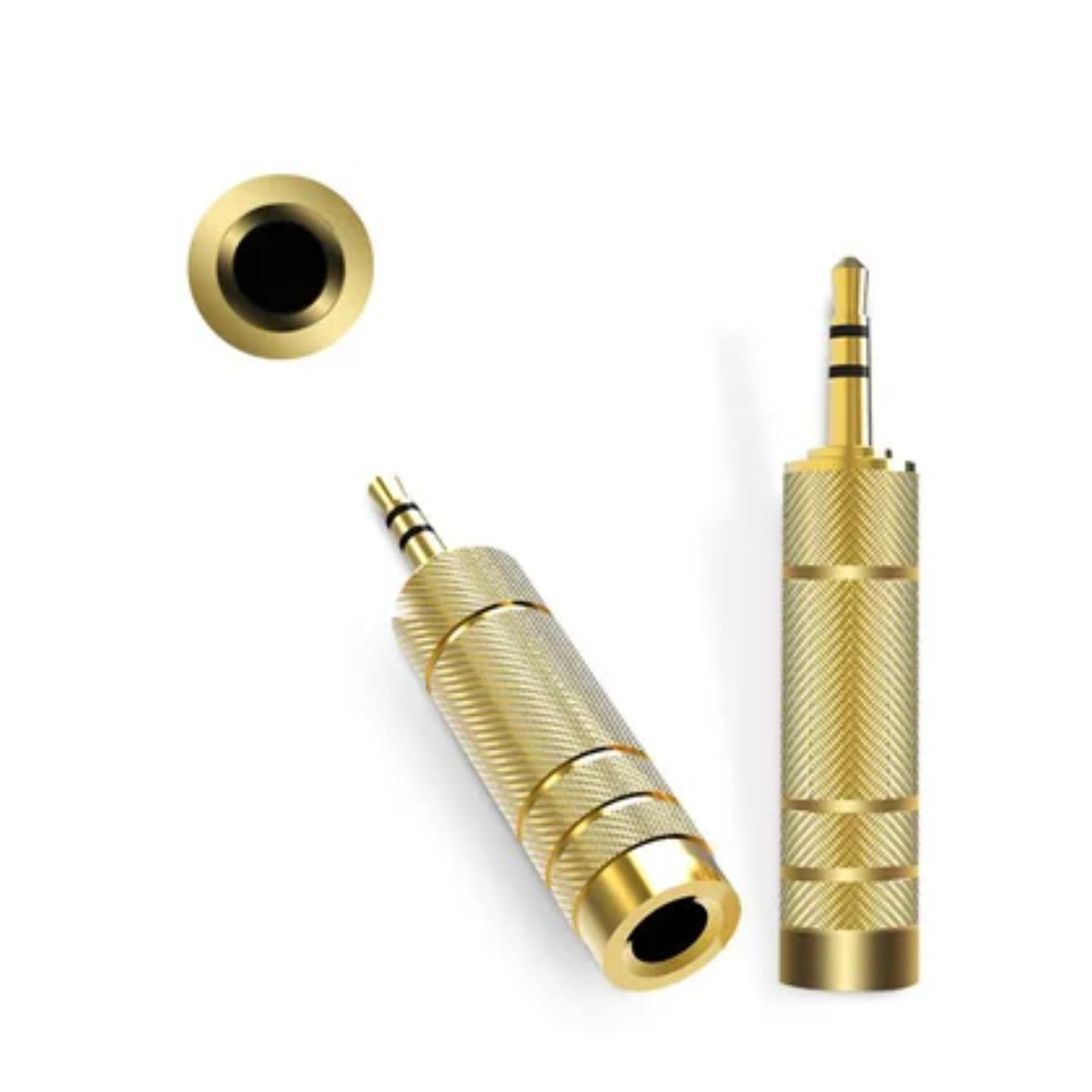 GENERICO - adaptador de audio Jack 35mm macho a estereo plug 65mm hembra