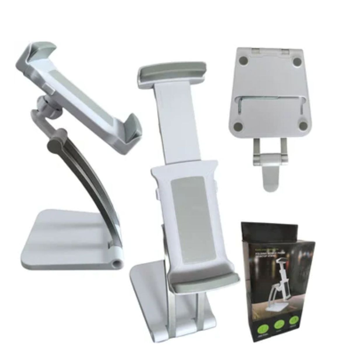 GENERICO - Porta Celular Soporte de Mesa holder celular tablet ajustable Blanco 8