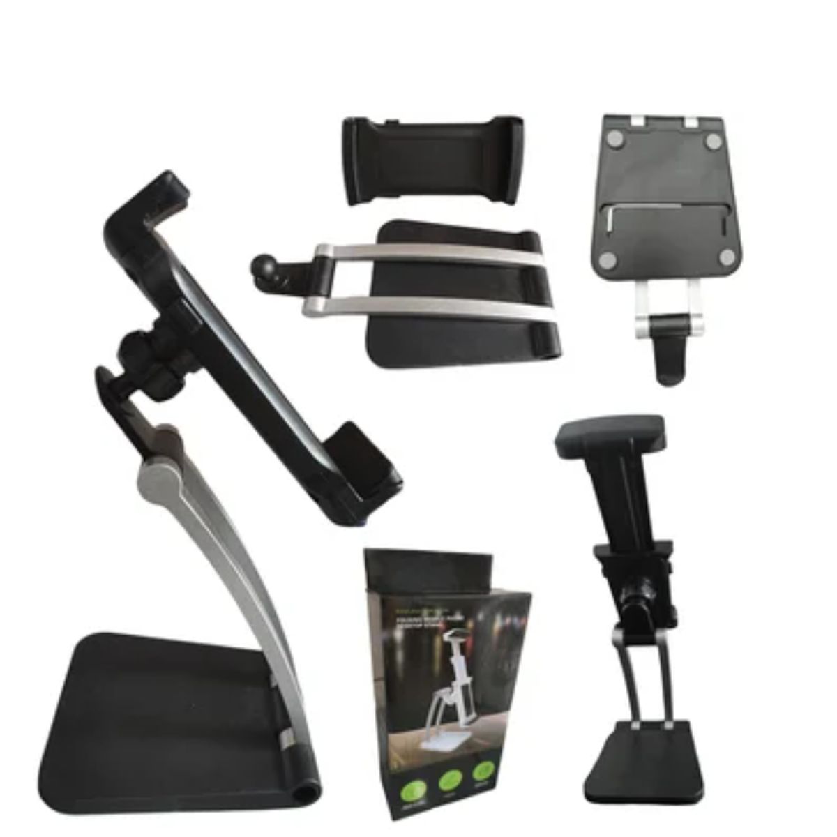 GENERICO - Porta Celular Soporte de Mesa holder celular tablet ajustable Negro Q8