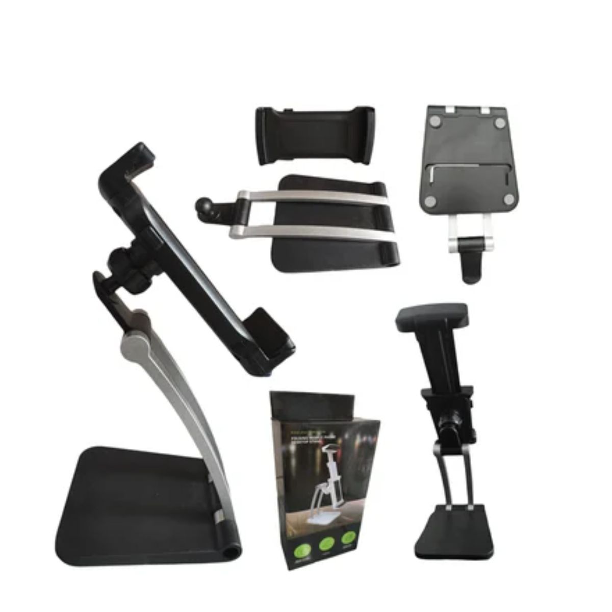 GENERICO - Porta Celular Soporte de Mesa holder celular tablet ajustable Negro Q8