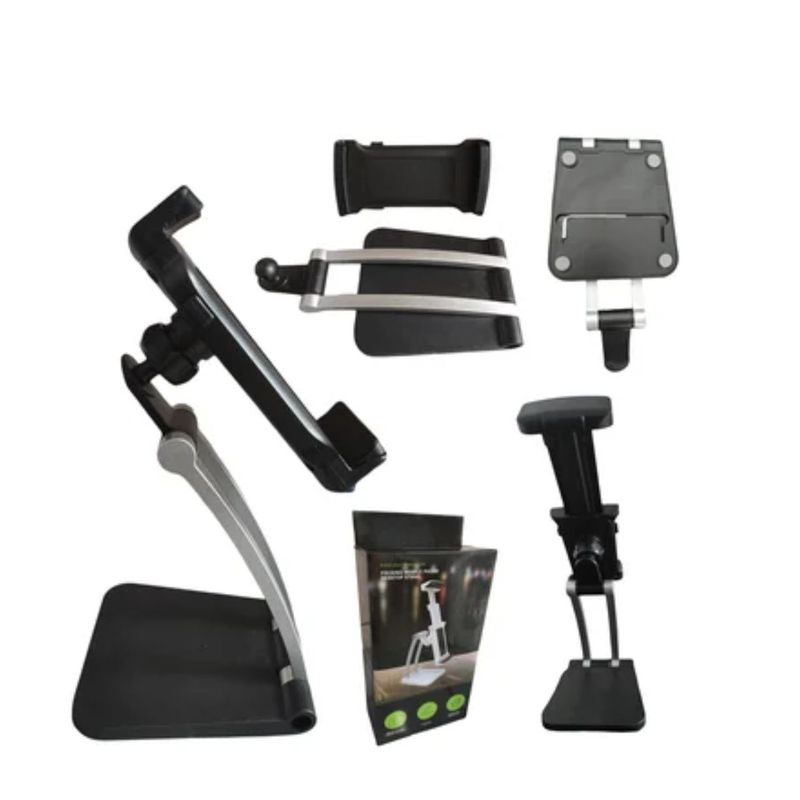 GENERICO - Porta Celular Soporte de Mesa holder celular tablet ajustable Negro Q8