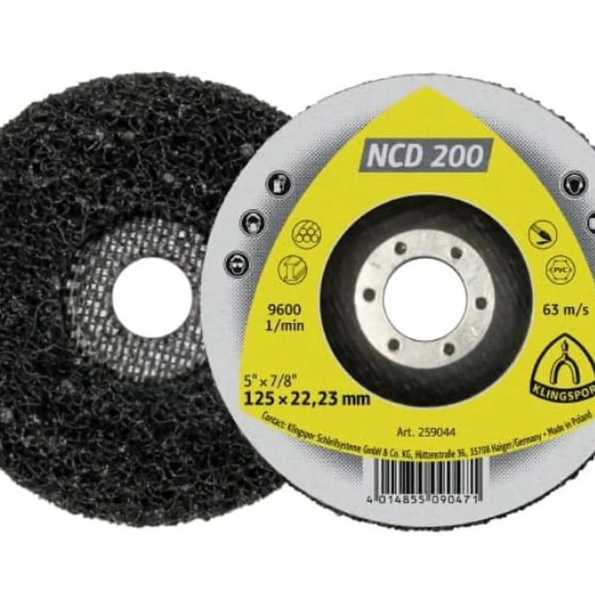 KLINGSPOR - Disco De Limpieza Gruesa 4.1/2 X 125mm Klingspor NCD200  - Negro