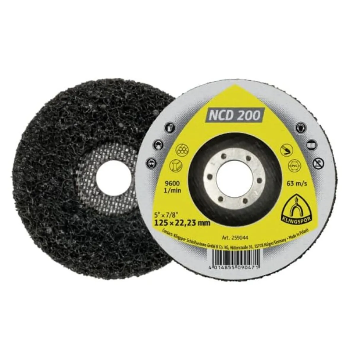 KLINGSPOR - Disco De Limpieza Gruesa 4.1/2 X 125mm Klingspor NCD200  - Negro