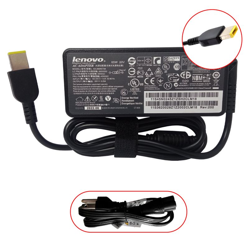 LENOVO - CARGADOR LENOVO PUNTA USB - 20V - 325A - 65W