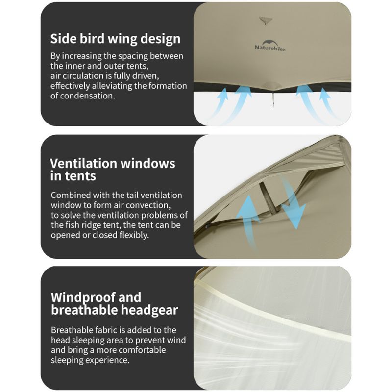 NATUREHIKE - Carpa Cloud Up Pro para 2 Personas - Naturehike