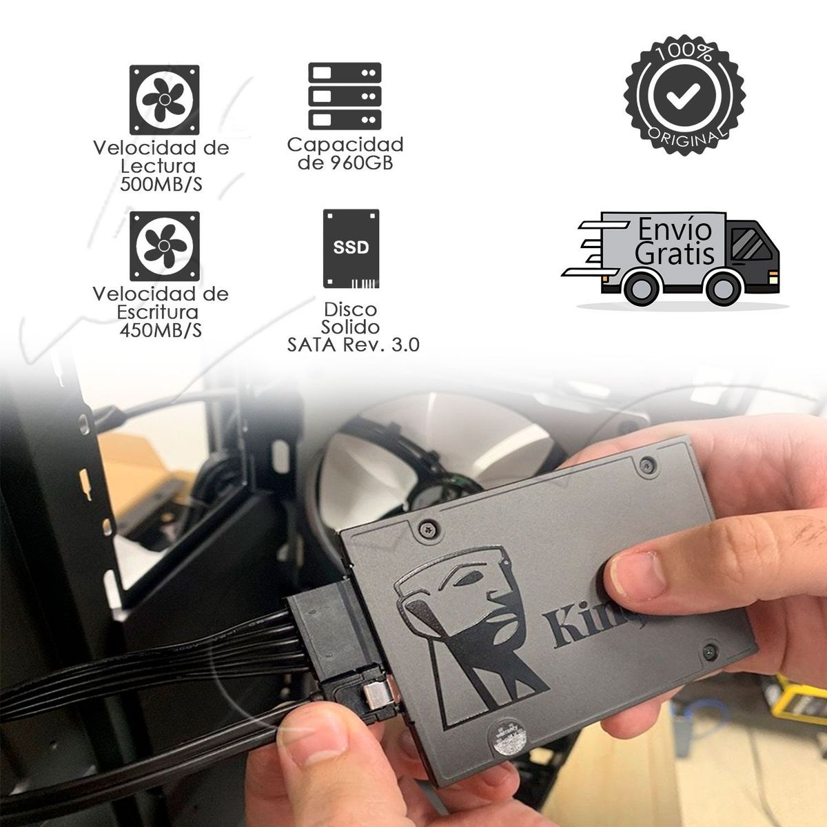 KINGSTON - Disco Sólido 1tb Ssd Kingston  Original  960gb