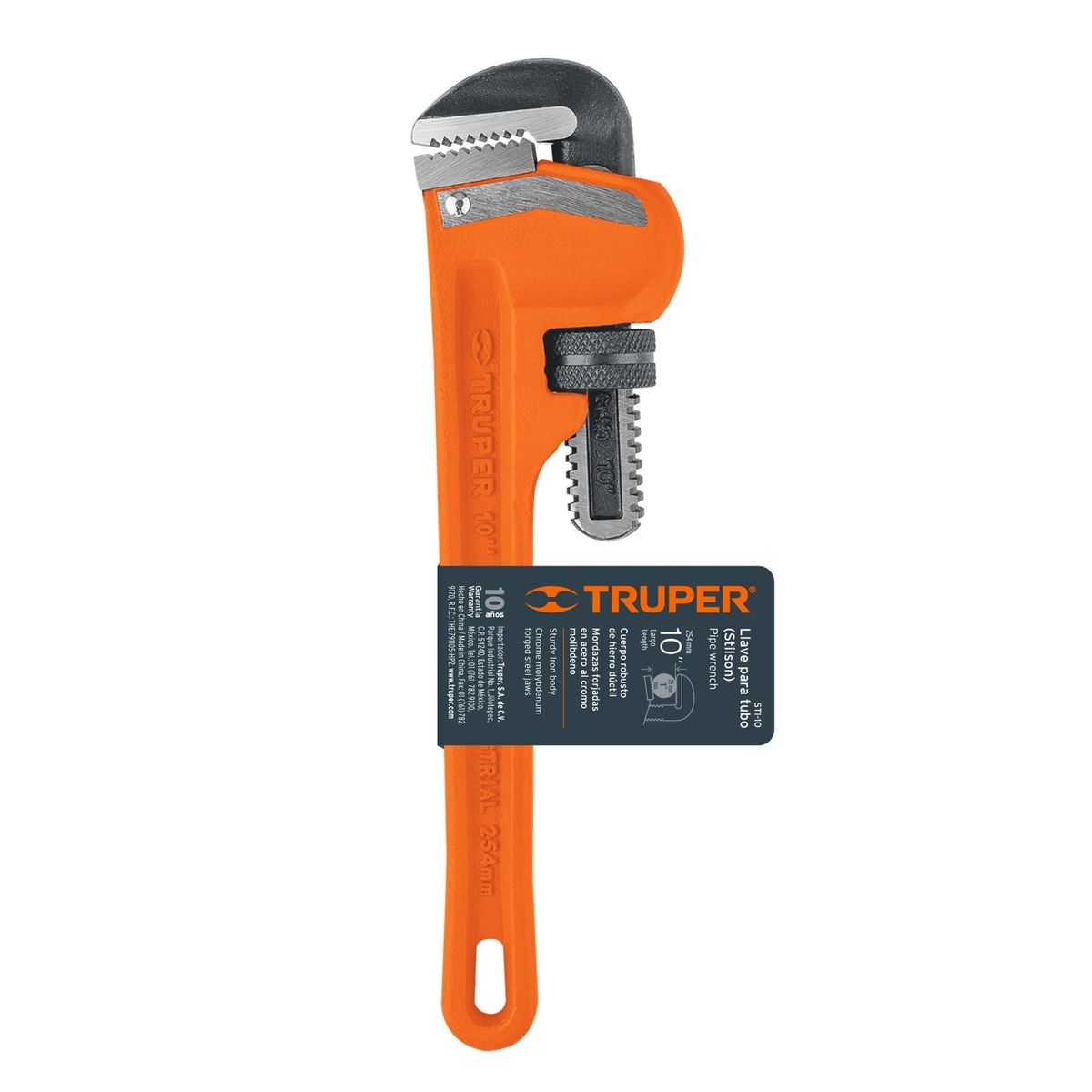 TRUPER - Llave Stillson 10" 15836 Truper - Naranja