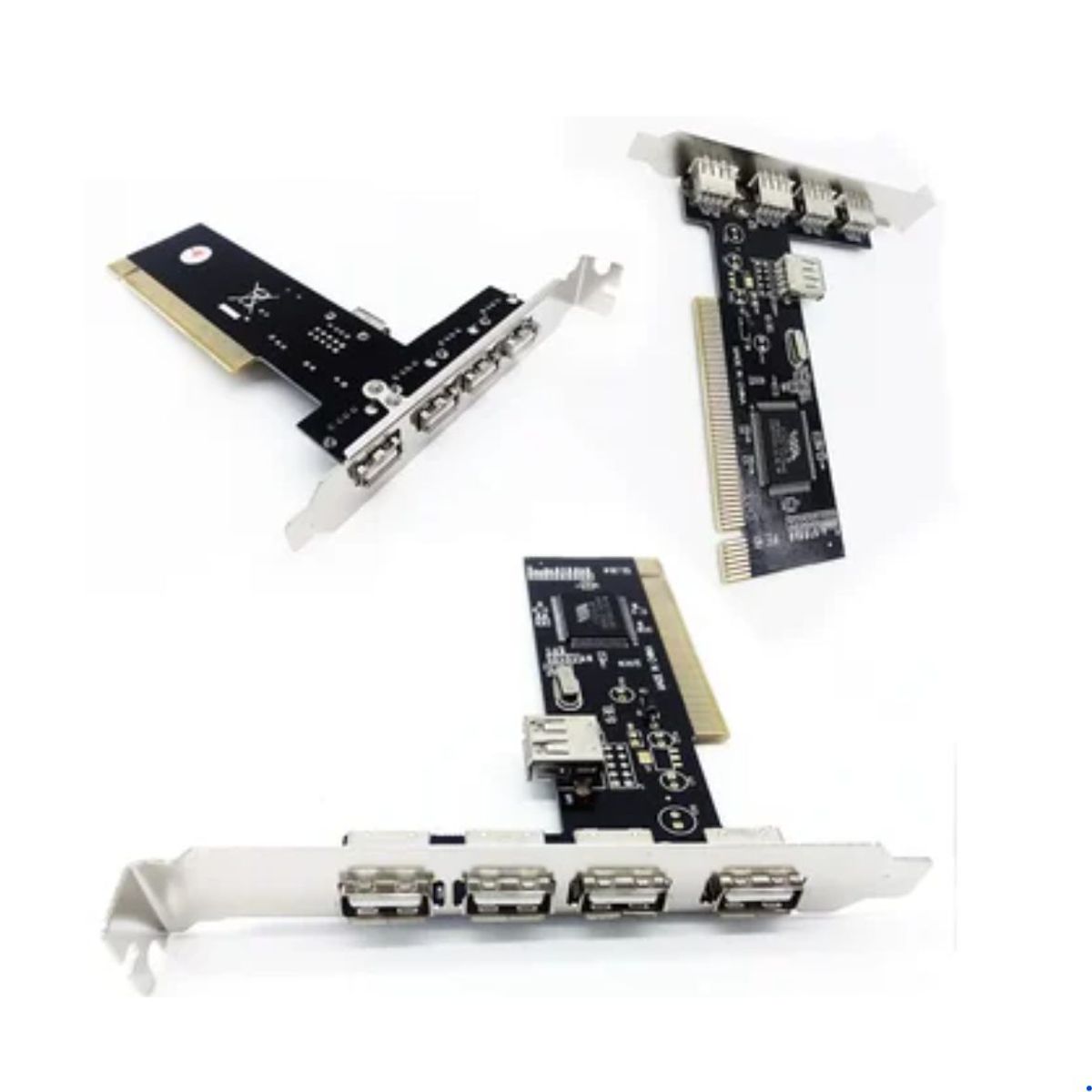 GENERICO - Tarjeta USB 2.0 5 Puertos Pci Express 5 Gbps chip VT6212L plug and play