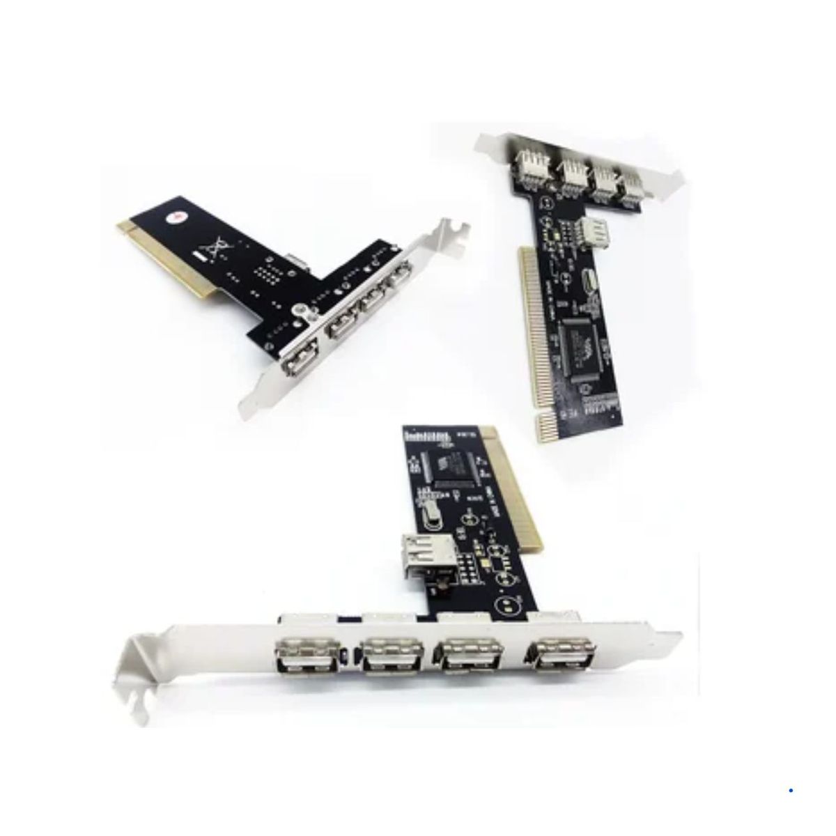 GENERICO - Tarjeta USB 2.0 5 Puertos Pci Express 5 Gbps chip VT6212L plug and play