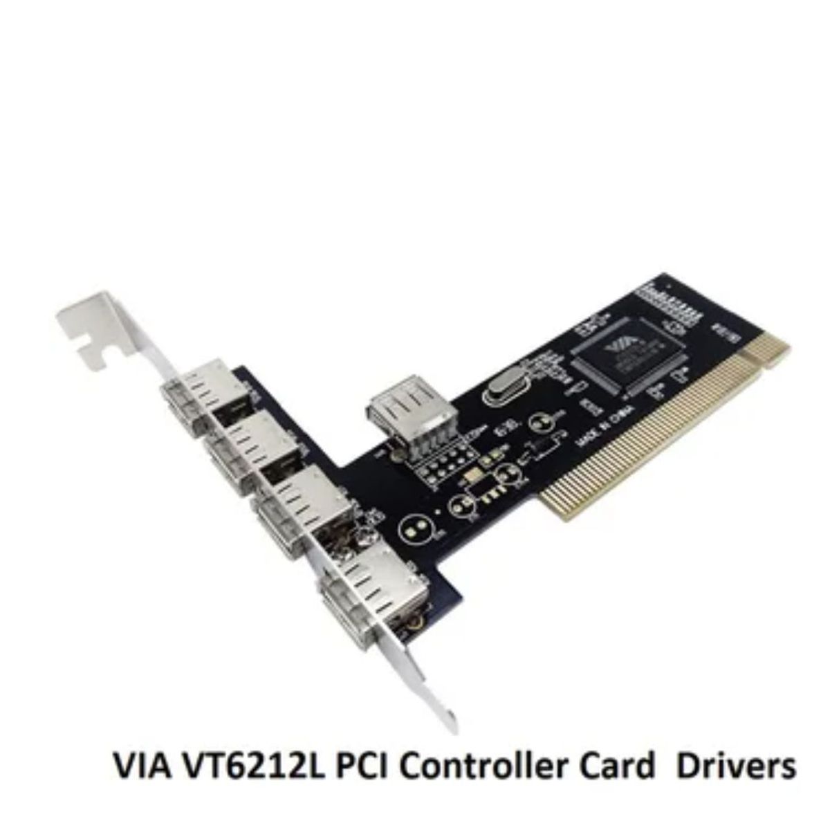 GENERICO - Tarjeta USB 2.0 5 Puertos Pci Express 5 Gbps chip VT6212L plug and play