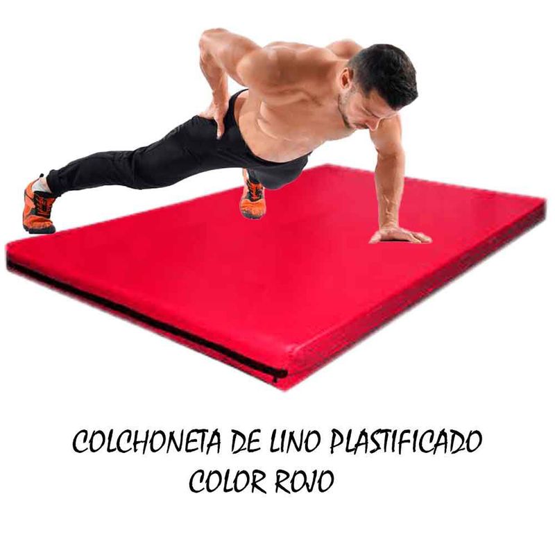 GENERICO - Colchoneta para Gym Material lona Plastificada Dhark 0.50m x 1.00 mt Color Rojo