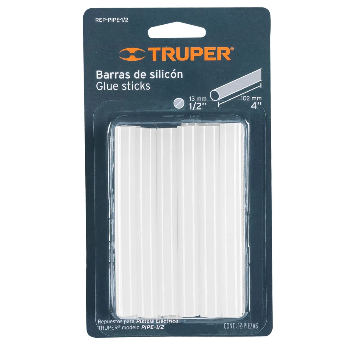 TRUPER - Silicona en barra delgada para pistola aplicador de silicón