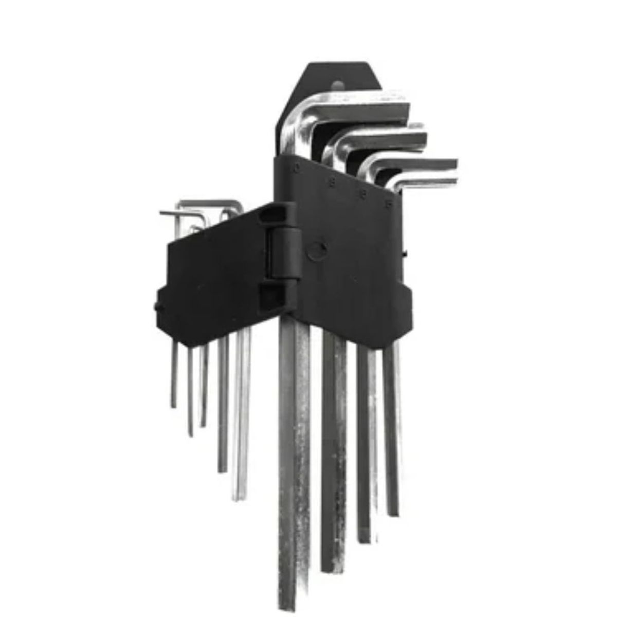 GENERICO - kit 9 llaves Allen hexagonal piezas milimétricas brazo largo llave L