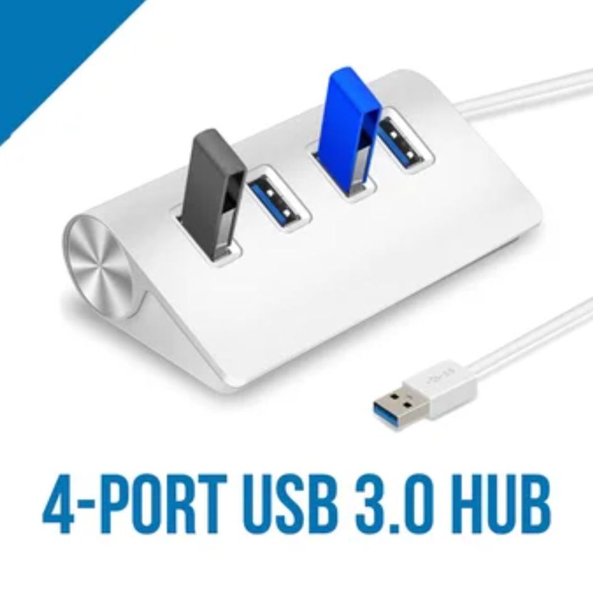 GENERICO - Hub 4 Puertos USB 3.0 Aluminio 5Gbps soporta 2TB