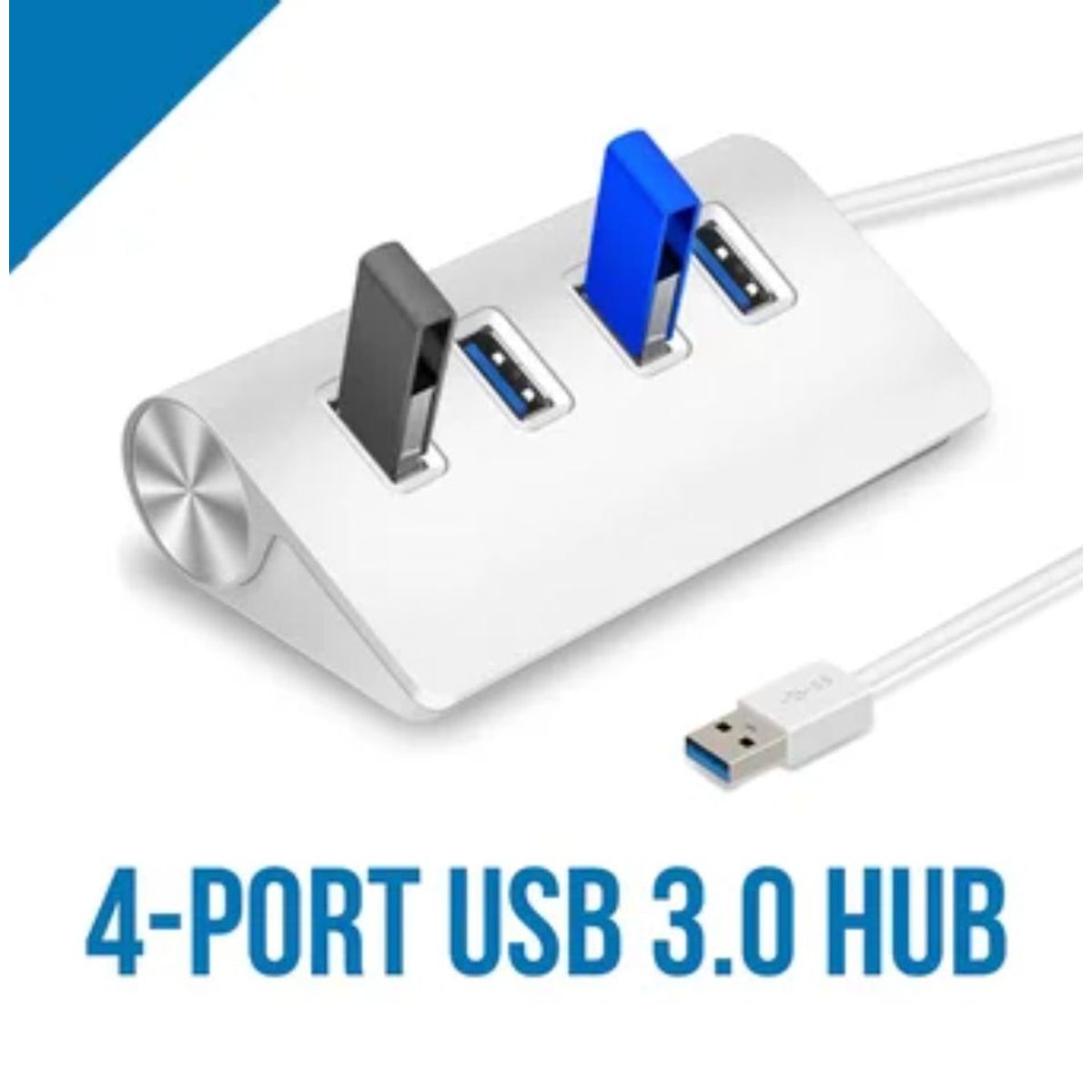 GENERICO - Hub 4 Puertos USB 3.0 Aluminio 5Gbps soporta 2TB