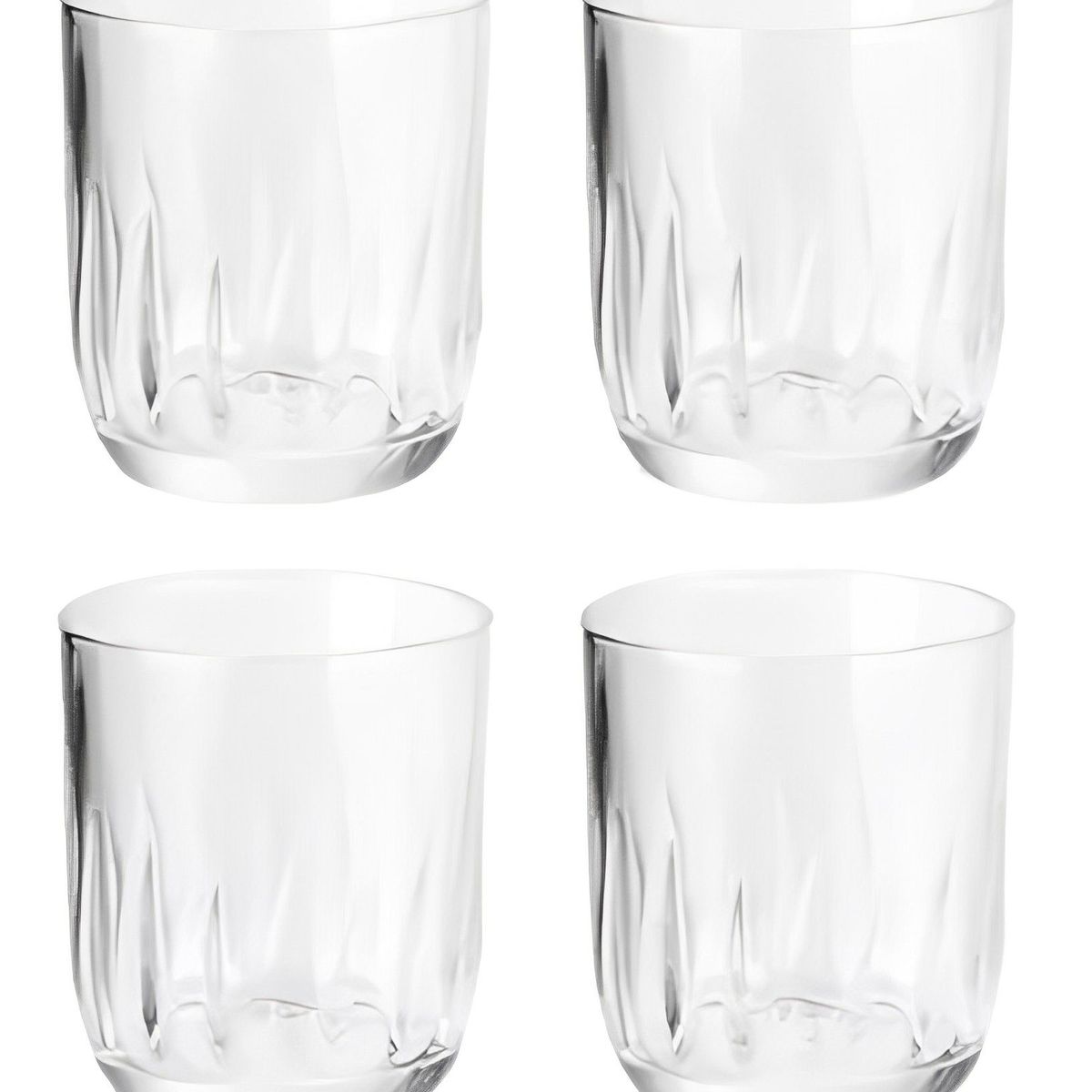 INSPIRA MARKET - Set Hielera de Vidrio mas 4 Vasos Elegantes