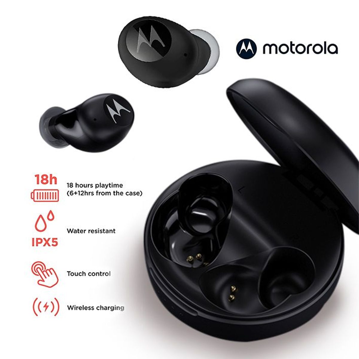MOTOROLA - Motorola Audifonos Bluetooth Touch IPX5 True Moto Buds 250