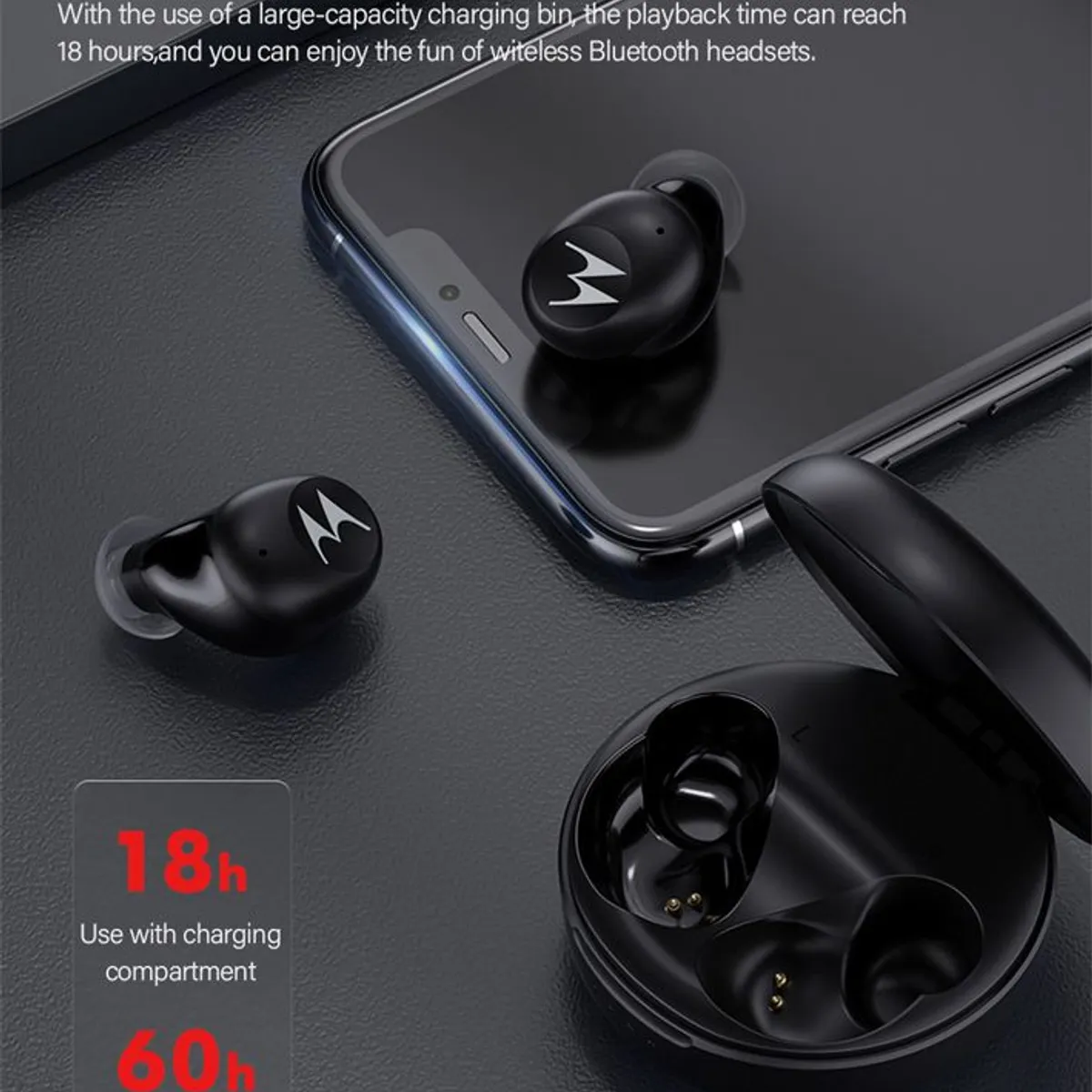 MOTOROLA - Motorola Audifonos Bluetooth Touch IPX5 True Moto Buds 250