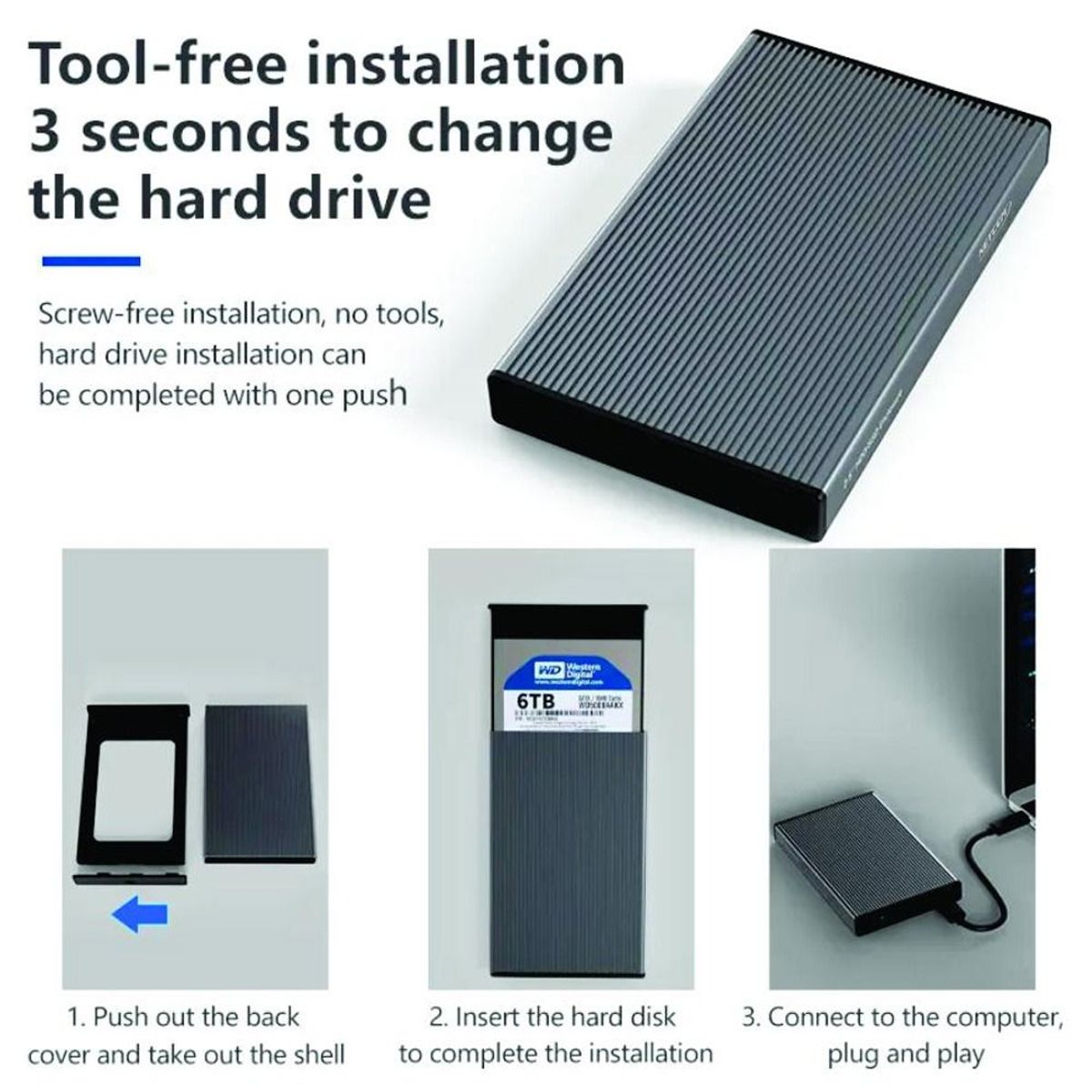 NETCOM - Case Disco Duro Externo Sata 2.5" Usb 3.0 NETCOM HDD SDD