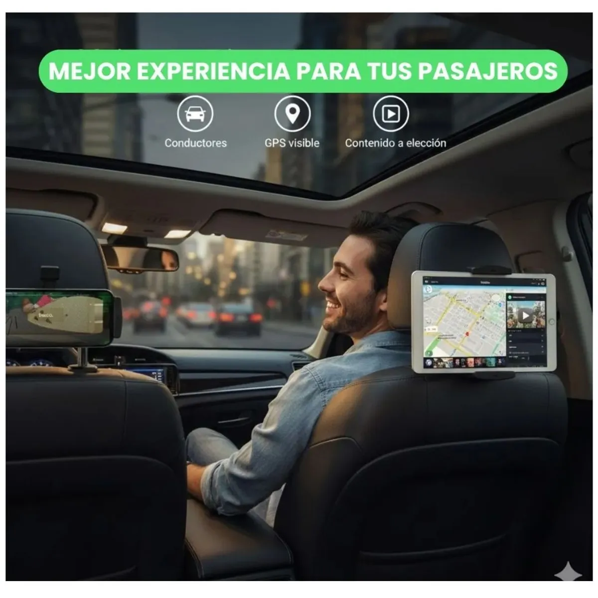 HOCO - Holder Auto para Tablet Ipad Celular para Cabezal Asiento de Auto Soporta 12,9 Pulgadas  HOCO CA121