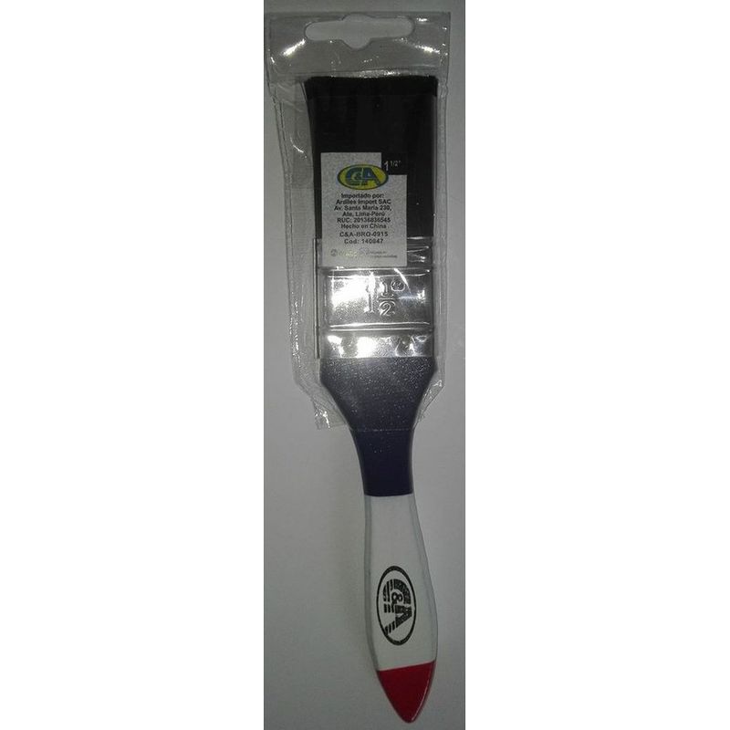 C AND A TOOLS - Brocha de Nylon Mango Madera C&A  1.1/2"    -  Negro