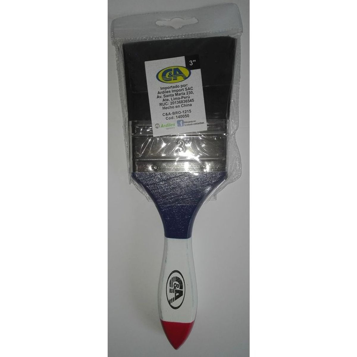 C AND A TOOLS - Brocha de Nylon Mango Madera C&A 3"  - Negro