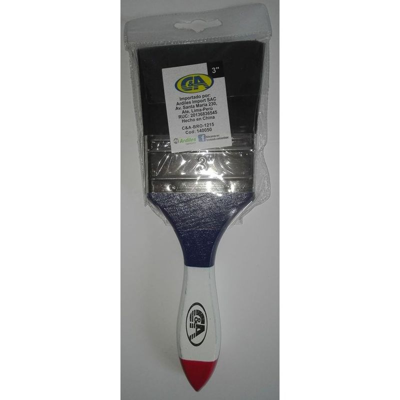 C AND A TOOLS - Brocha de Nylon Mango Madera C&A 3"  - Negro