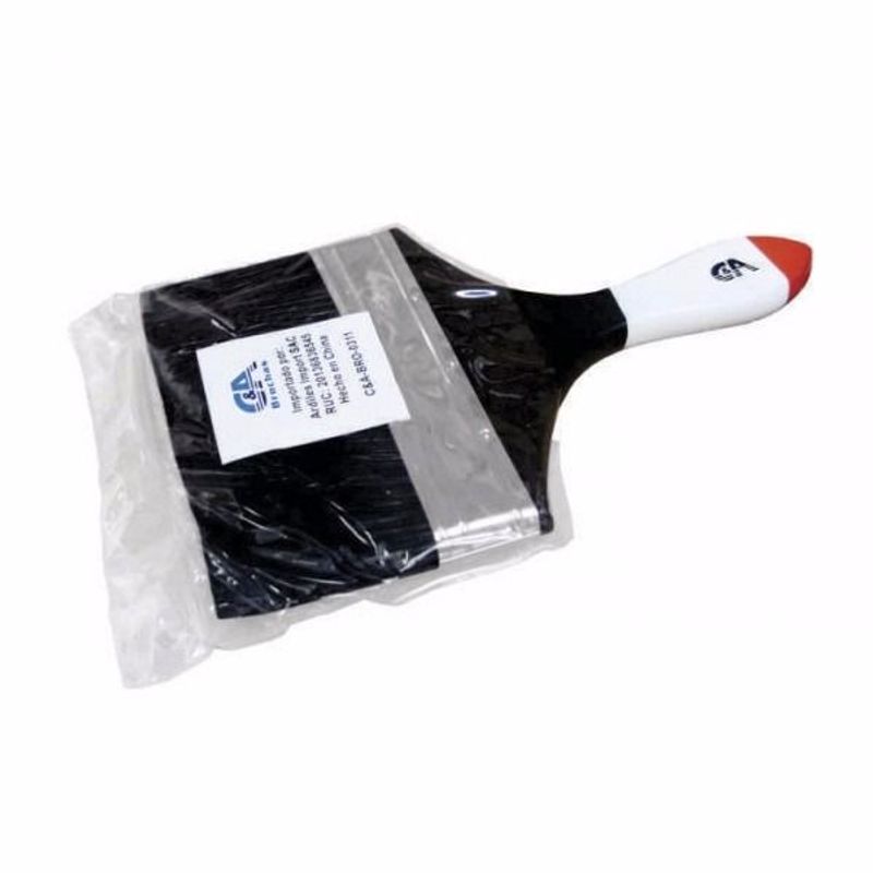 C AND A TOOLS - Brocha de Nylon Mango Madera C&A 4"  - Negro