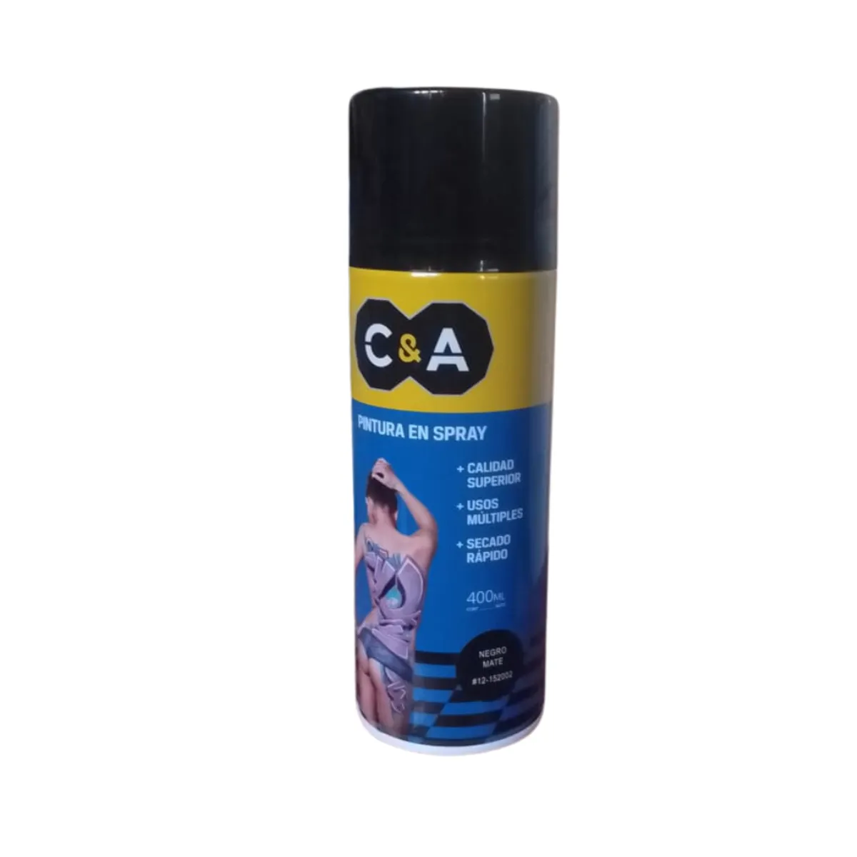 C AND A TOOLS - Pintura Spray C&A Negro Mate  #12  -  Negro