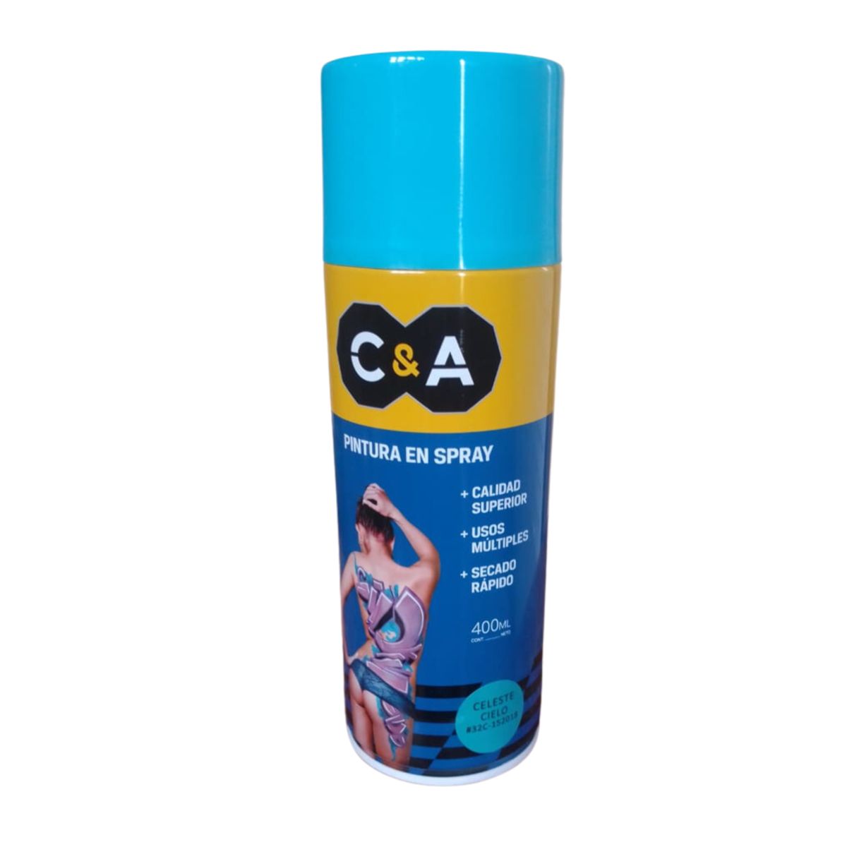 C AND A TOOLS - Pintura Spray C&A Celeste Cielo #32C  -  Celeste