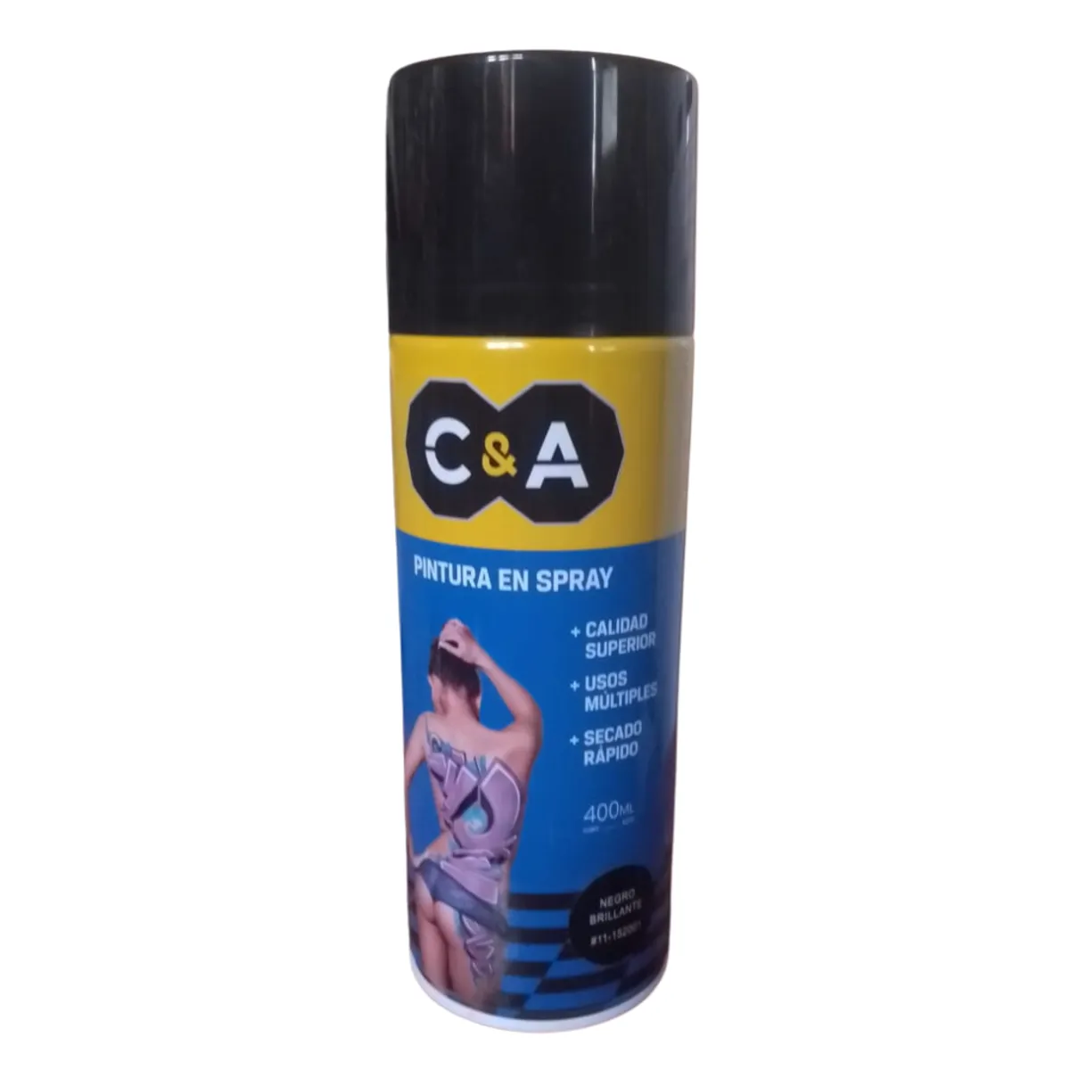C AND A TOOLS - Pintura Spray C&A Negro Brillante #11  -  Negro