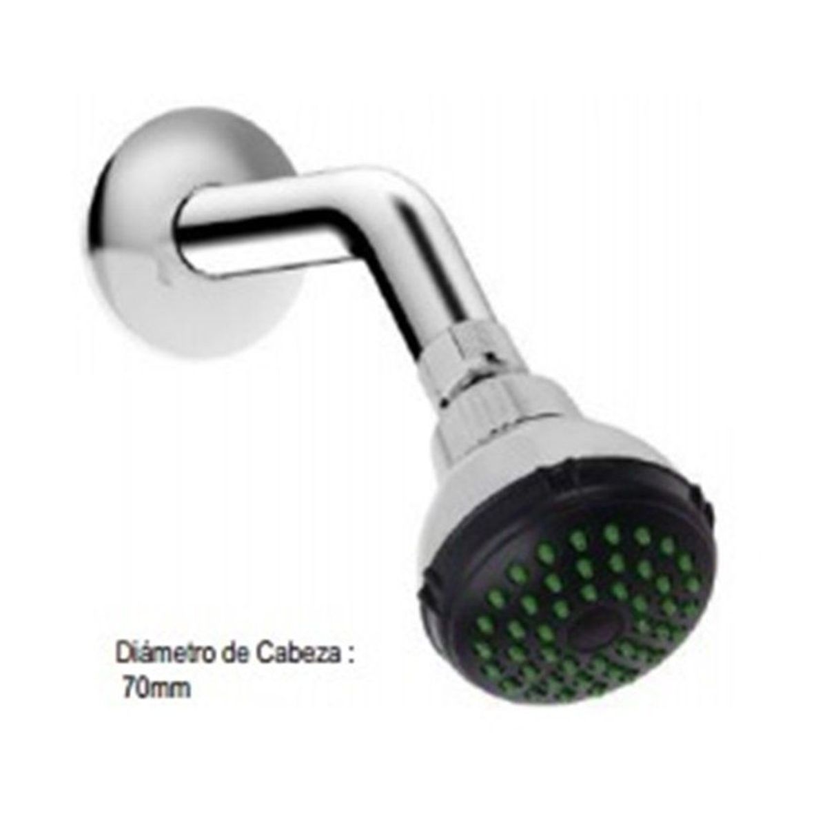 C AND A TOOLS - Cabeza de Ducha Redonda 4" C&A   -  Cromada