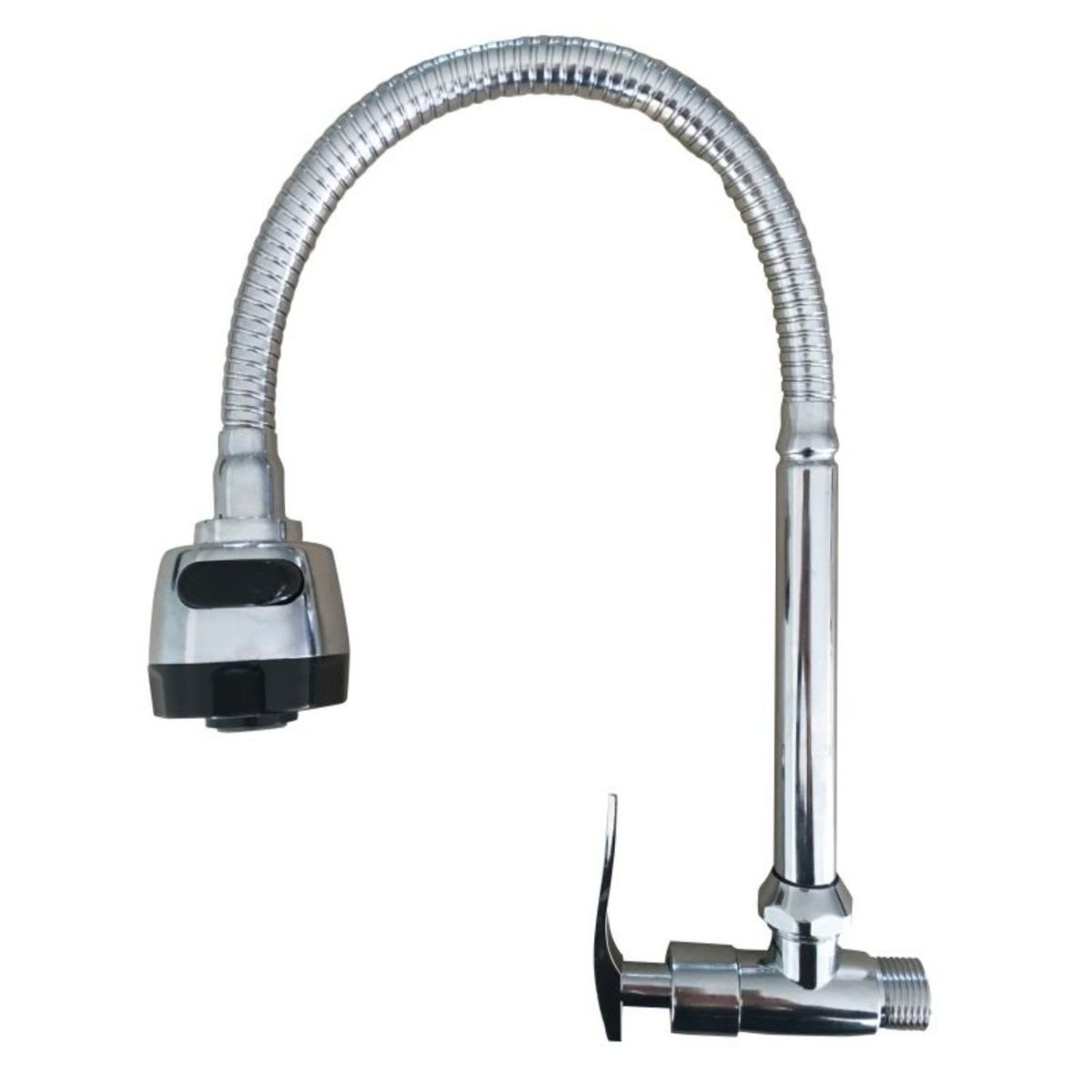 C AND A TOOLS - Llave Lavadero Flexible Pared Ac. Inox. Modelo Z C&A  -  Cromado