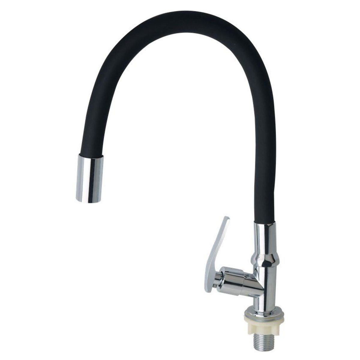 C AND A TOOLS - Llave Lavadero Flexible Mueble Ac. Inox. Color Negro C&A  -  Negro