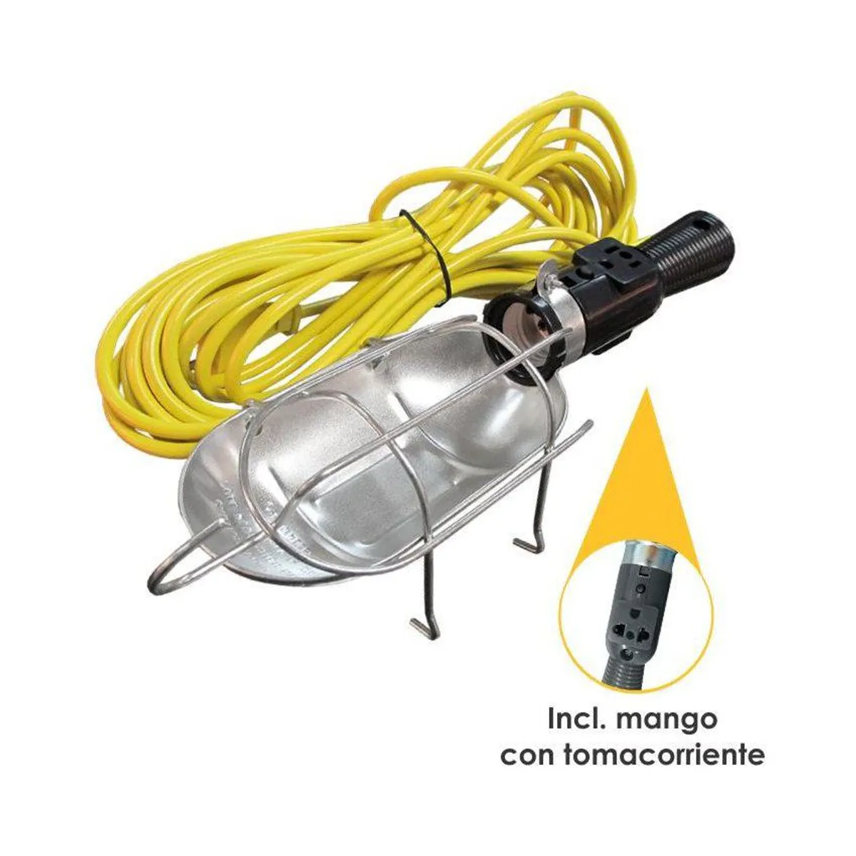GENERICO - Lámpara De Taller Home Light  Cable Vulcanizado x 15mts - Amarilla
