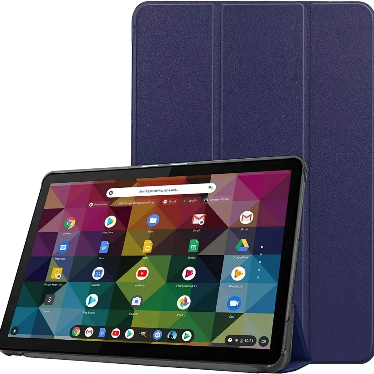 GENERICO - Funda Book Cover para Tablet Lenovo Chromebook Duet 10.1 X636 Azul