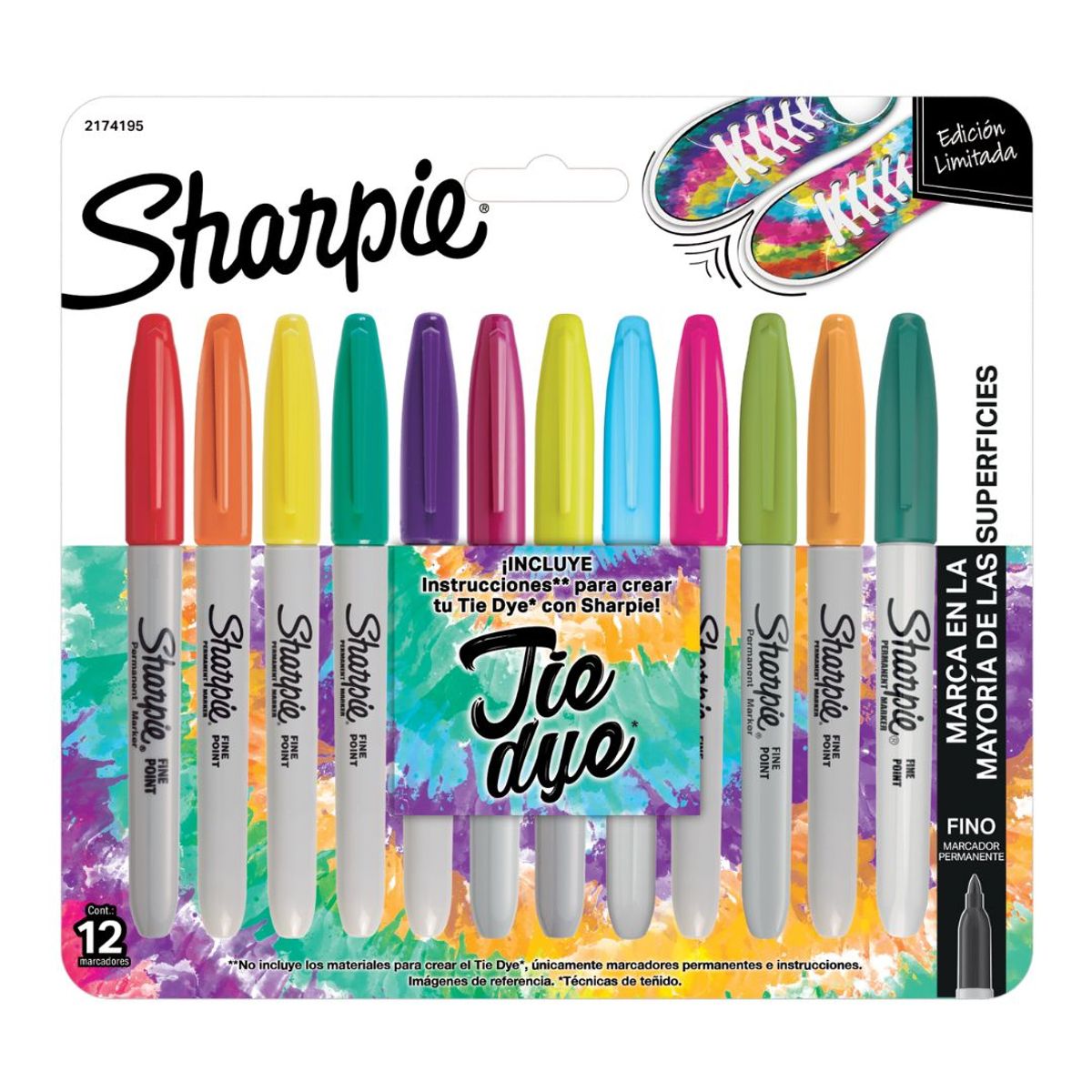 SHARPIE - Marcadores Tie Dye X 12