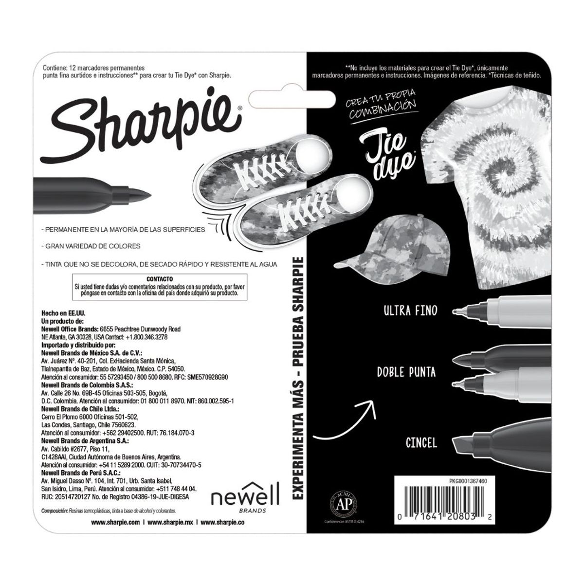 SHARPIE - Marcadores Tie Dye X 12