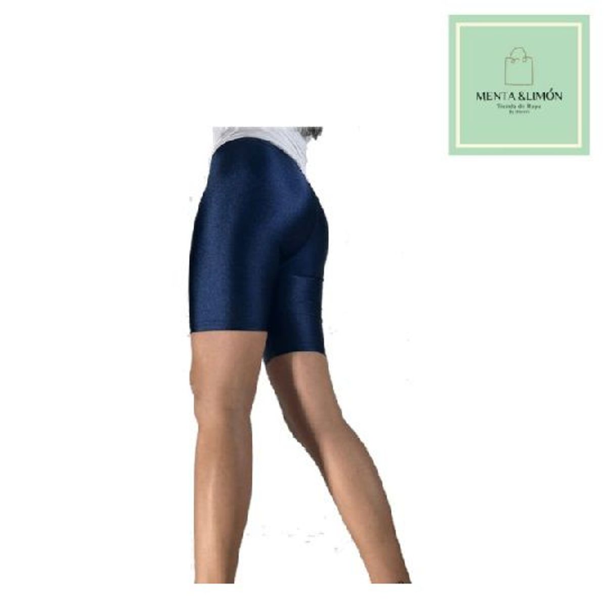 GENERICO - Biker azul marino ropa deportiva calzon mujer gym short leggings licra