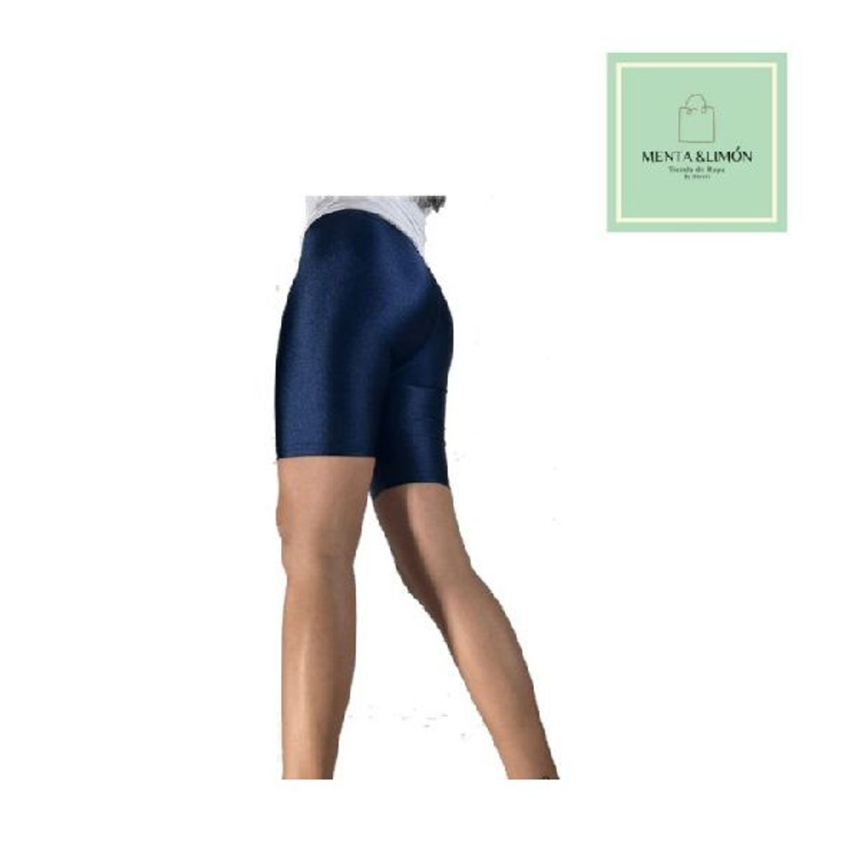 GENERICO - Biker azul marino ropa deportiva calzon mujer gym short leggings licra