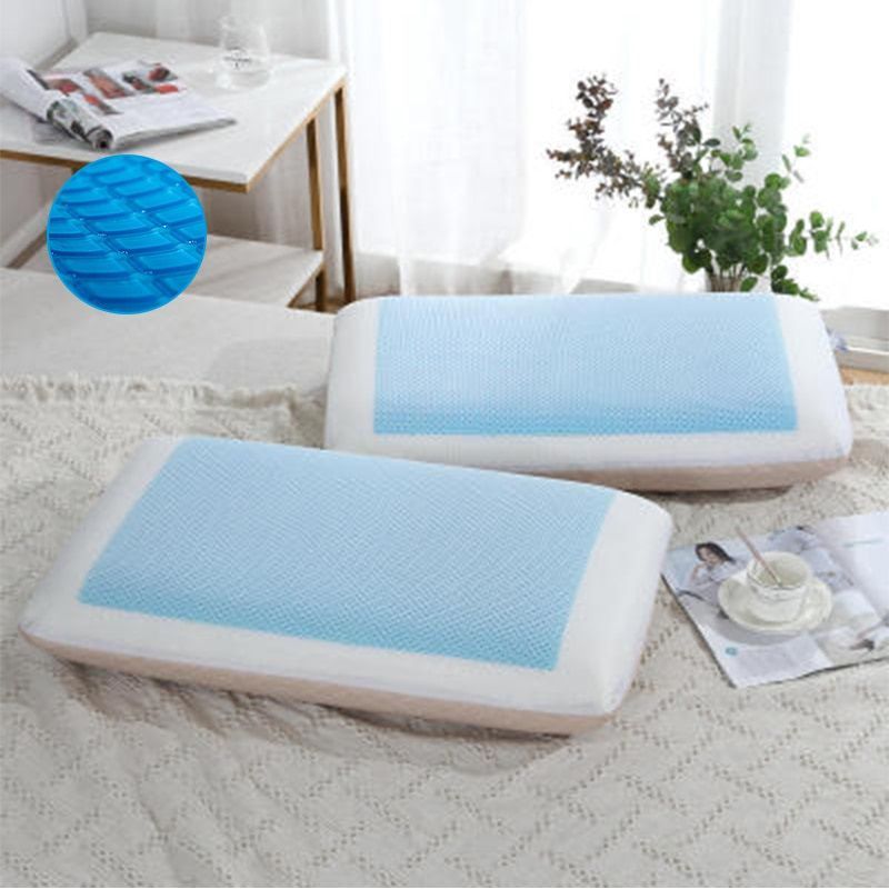 OEM - Par de Almohadas de espuma viscoelástica de Gel con funda