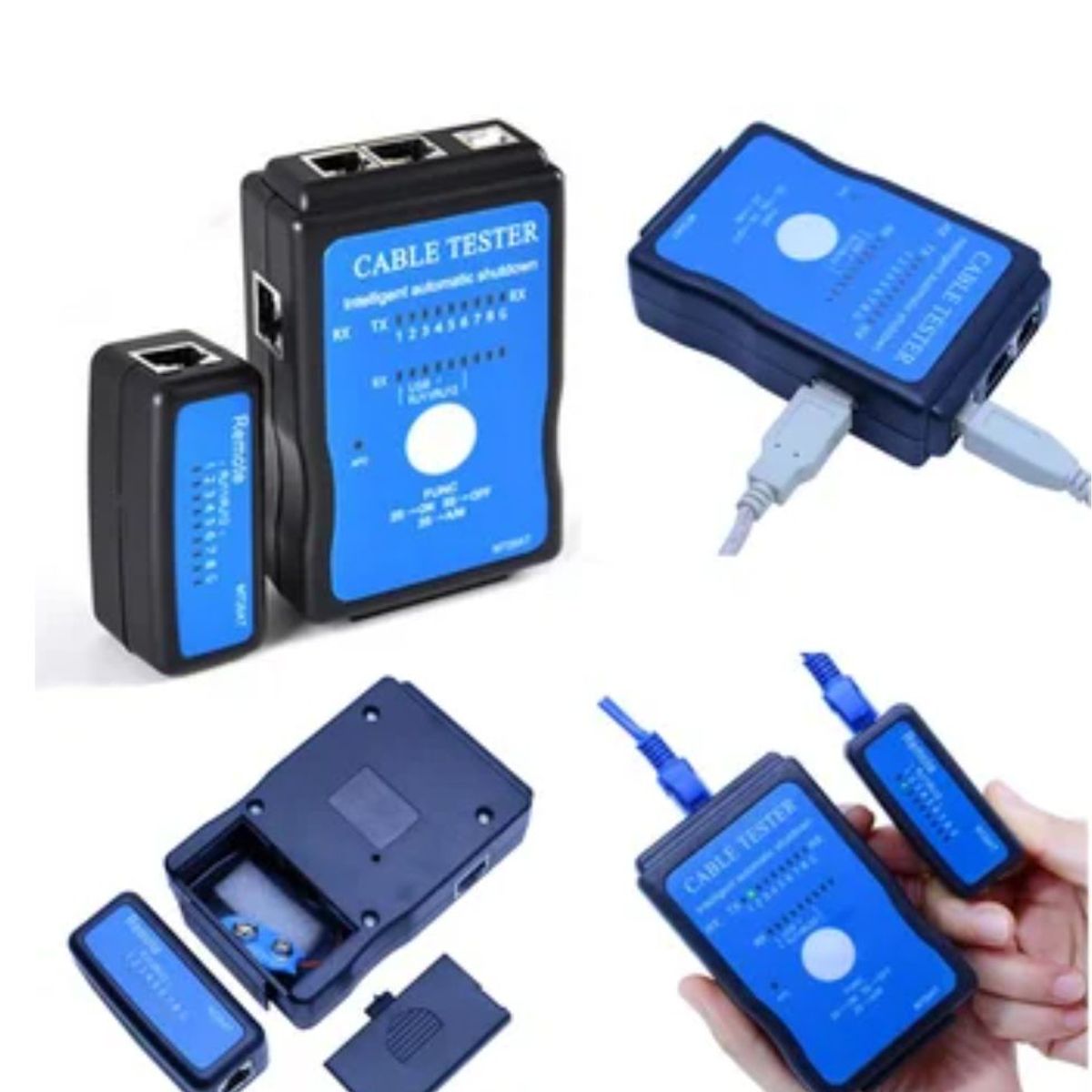 GENERICO - Probador Cable de Red USB impresora Rj45 Rj11 LAN M726AT testeador