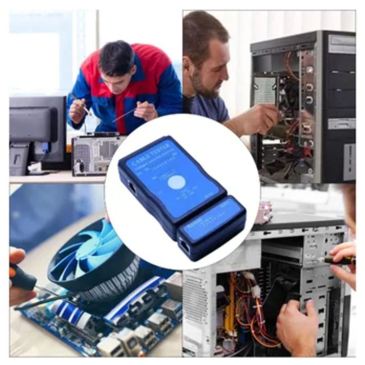 GENERICO - Probador Cable de Red USB impresora Rj45 Rj11 LAN M726AT testeador