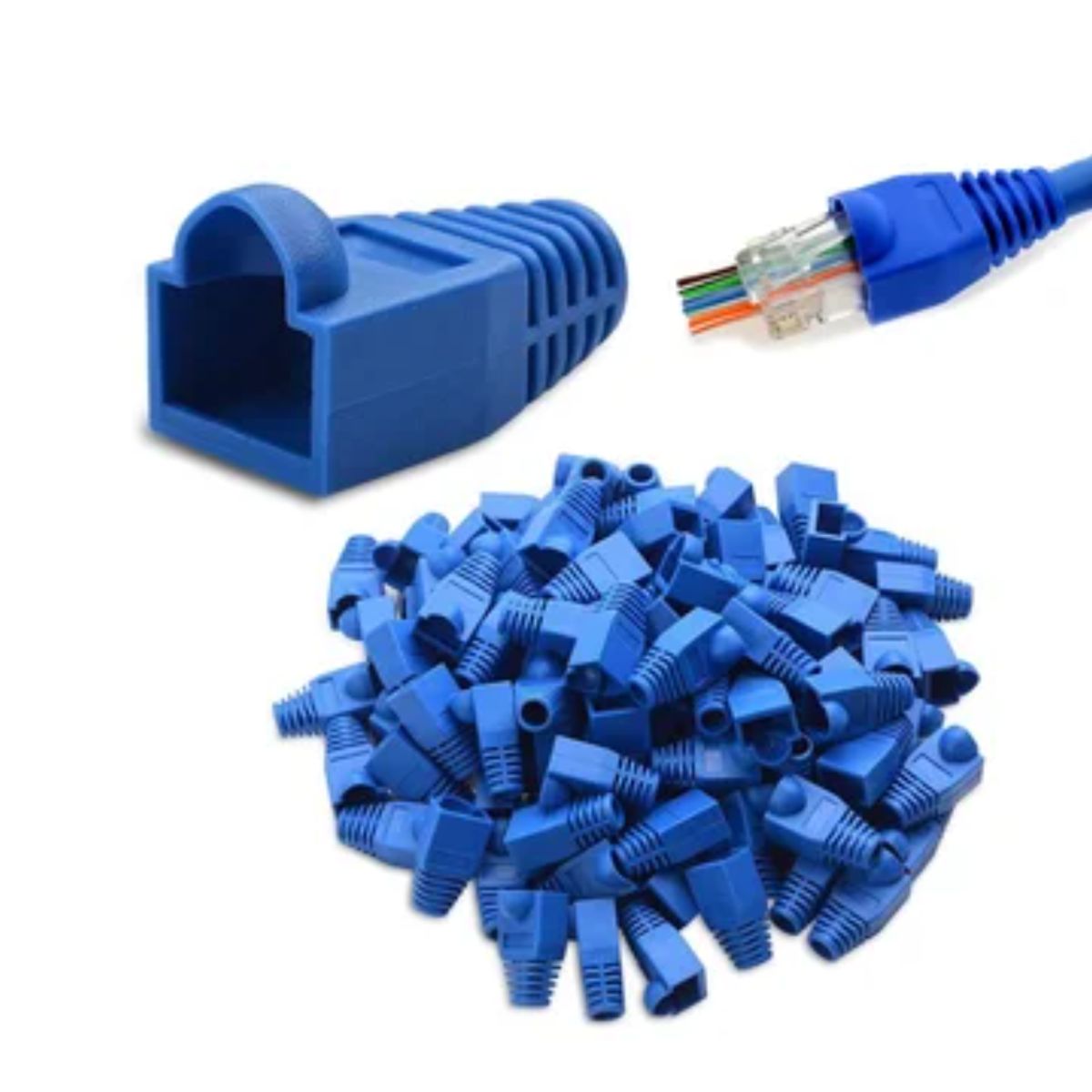 GENERICO - capuchon rj45 manga protectora plug rj45 capucha rj45 X 100 Unidades