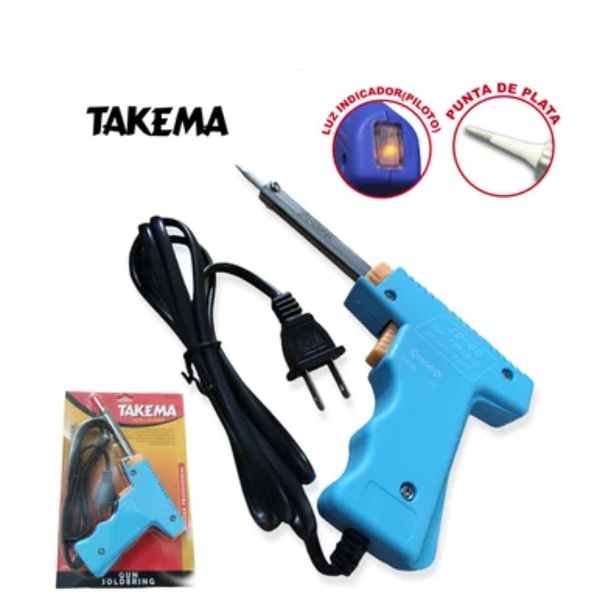 TAKEMA - Cautin tipo Pistola punta de plata 30W-70W TAKEMA ZD-60 Soldar
