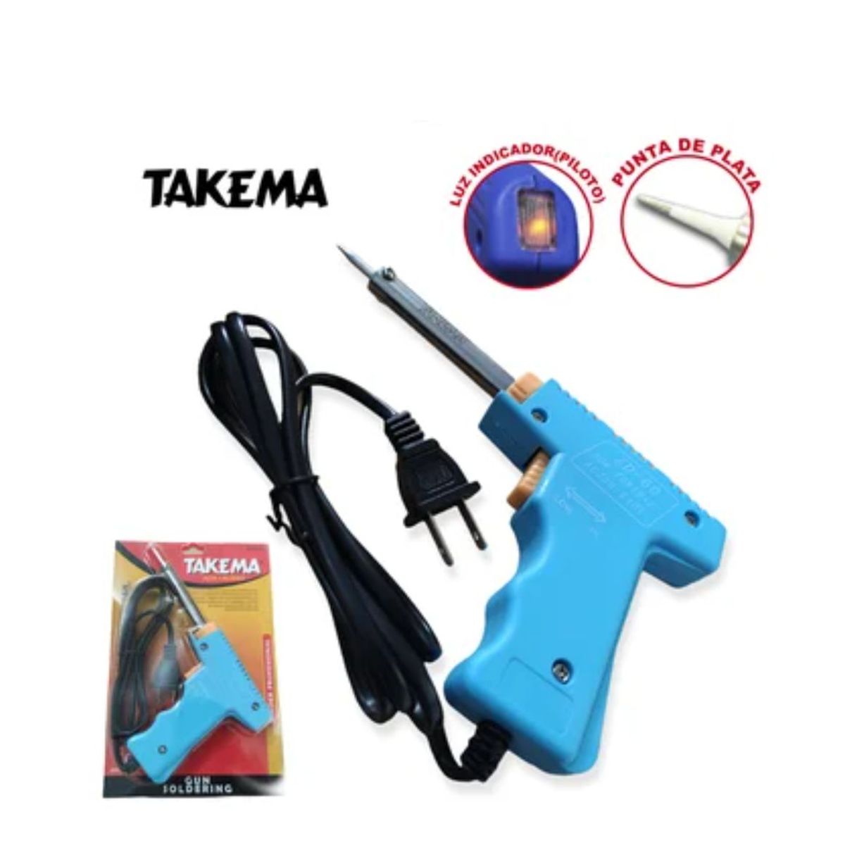 TAKEMA - Cautin tipo Pistola punta de plata 30W-70W TAKEMA ZD-60 Soldar